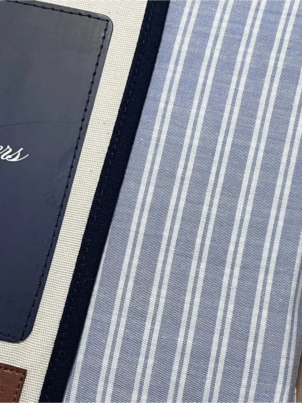 Brooks Brothers KING 2 Pillowcases Blue Stripe Yarn Dyed Farmhouse Coastal Set